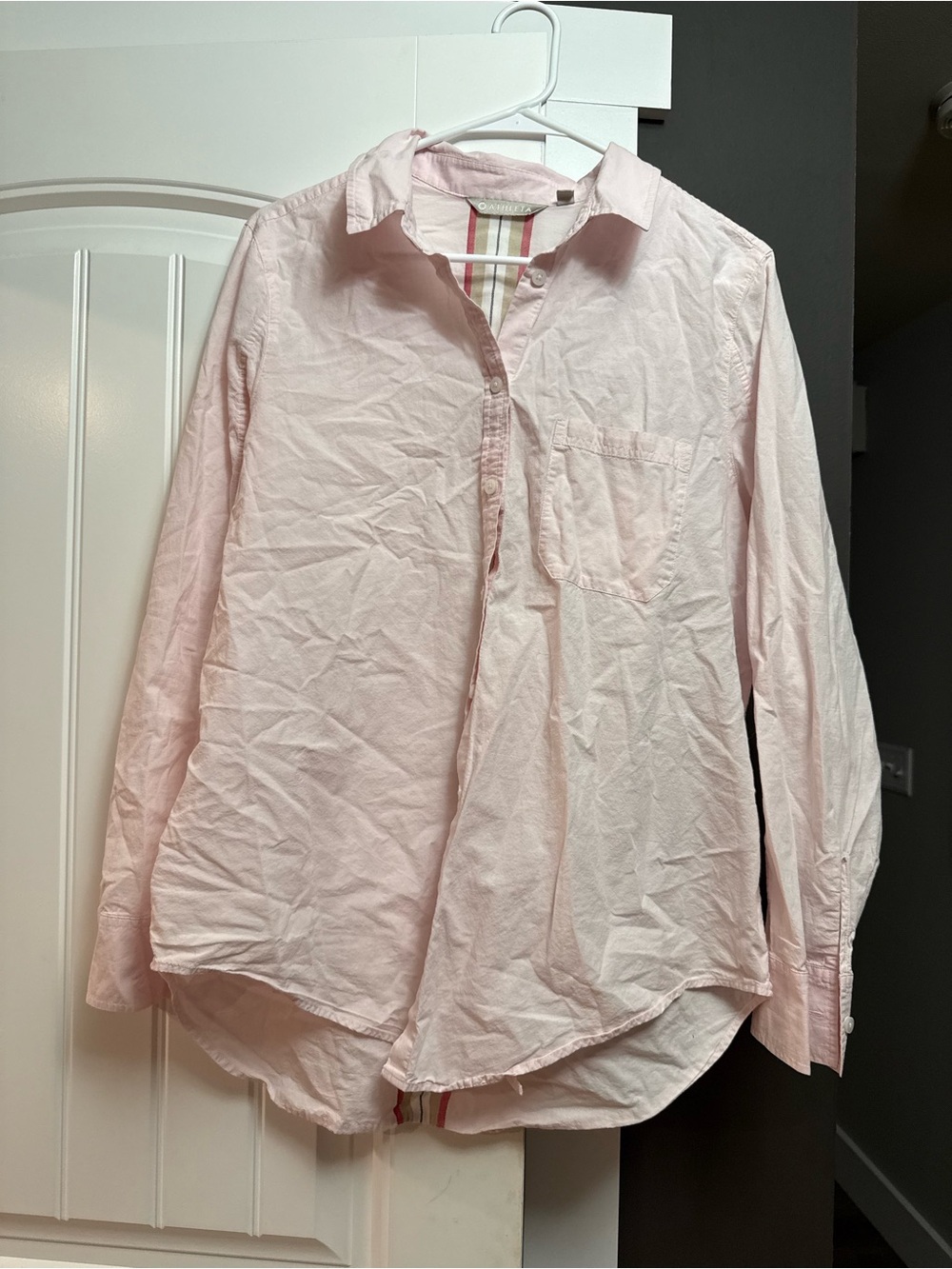 Athleta Light Pink Button-Down Shirt for Kids